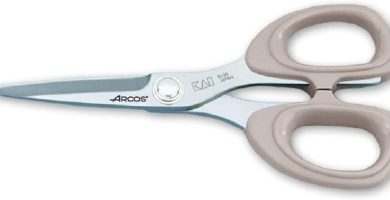 Arcos Serie Deluxe, Tijeras Costura, Tijeras Costura de Acero Inoxidable de 135 mm de longitud, Tijeras Mango ABS Color Gris