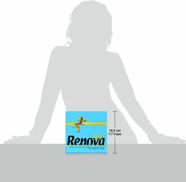 Renova Servilletas de papel Gold Azules - 40 Servilletas Tamaño Grande Renova Servilletas de papel Gold Azules - 40 Servilletas Tamaño Grande