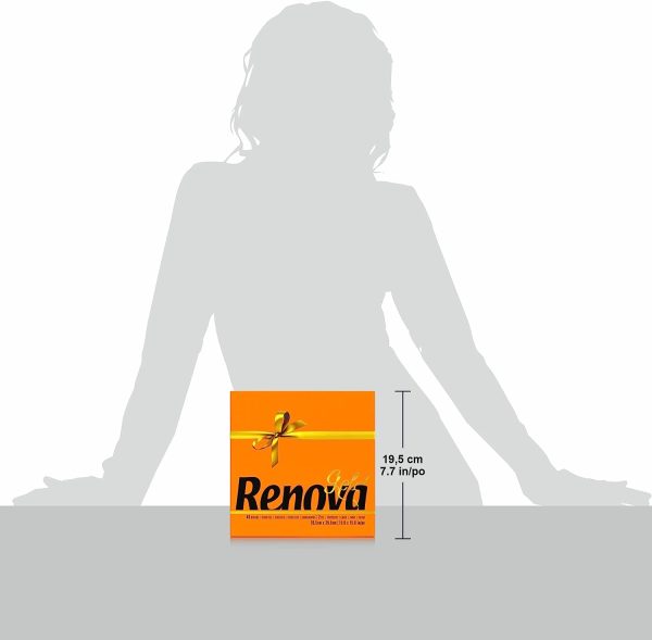 Renova Servilletas de papel Gold Naranjas - 40 Servilletas Tamaño Grande Renova Servilletas de papel Gold Naranjas - 40 Servilletas Tamaño Grande