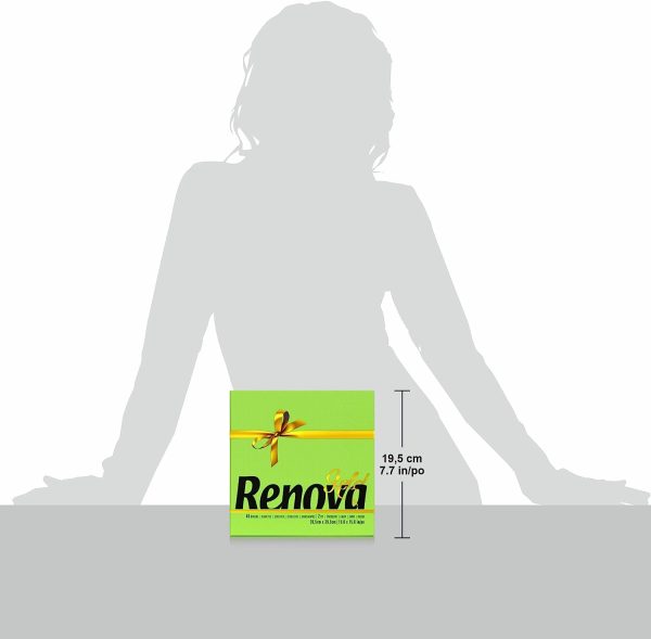 Renova Servilletas de papel Gold Verdes - 40 servilletas Tamaño Grande Renova Servilletas de papel Gold Verdes - 40 servilletas Tamaño Grande