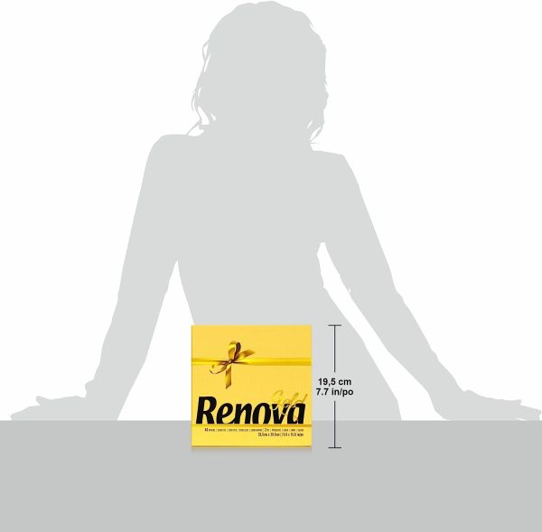 Renova Servilletas de papel Gold Amarillas - 40 Servilletas Tamaño Grande Renova Servilletas de papel Gold Amarillas - 40 Servilletas Tamaño Grande