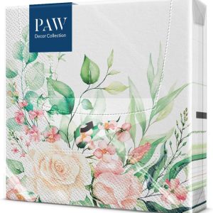 PAW - Servilletas Papel 3 Capas (33 x 33 cm) Floral Moments