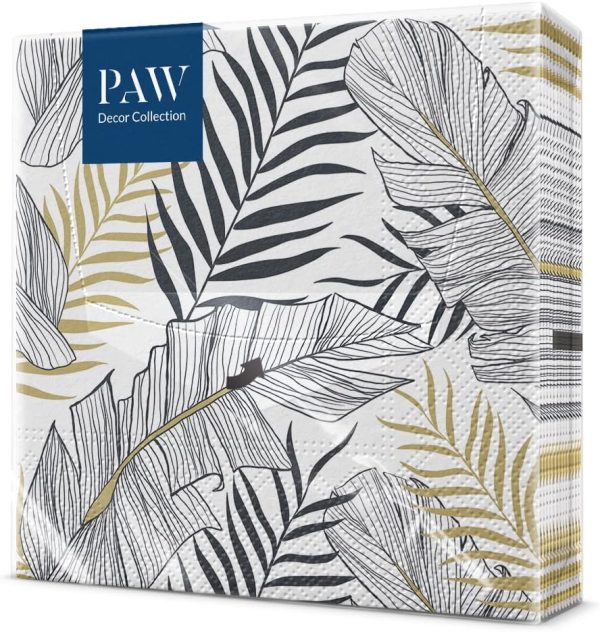 PAW - Servilletas Papel 3 Capas (33 x 33 cm) Exotic Leaves PAW - Servilletas Papel 3 Capas (33 x 33 cm) Exotic Leaves