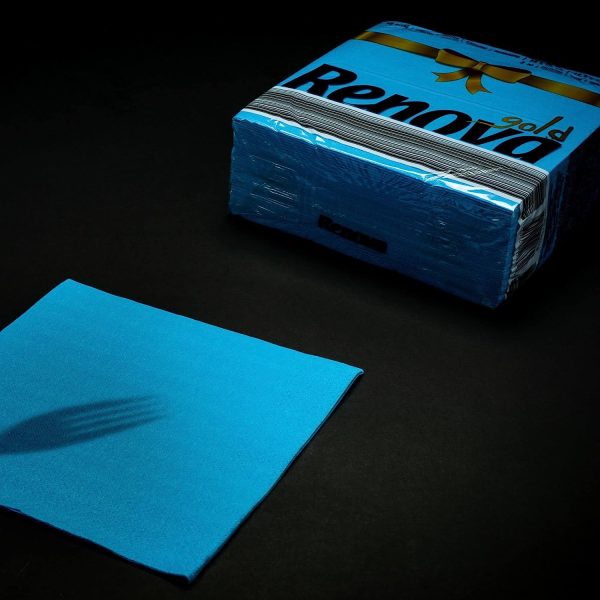 Renova Servilletas de papel Gold Azules - 40 Servilletas Tamaño Grande Renova Servilletas de papel Gold Azules - 40 Servilletas Tamaño Grande