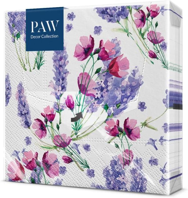 PAW - Servilletas Papel 3 Capas (33 x 33 cm) Fragrant Lavender PAW - Servilletas Papel 3 Capas (33 x 33 cm) Fragrant Lavender