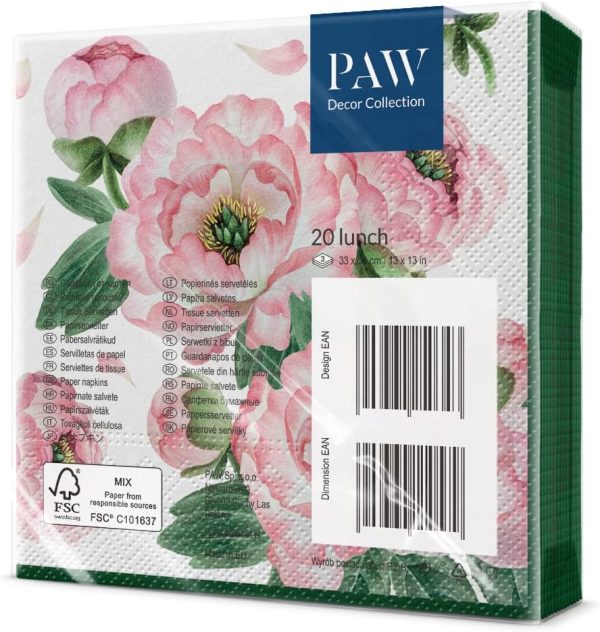 PAW - Servilletas Papel 3 Capas (33 x 33 cm) Charming PAW - Servilletas Papel 3 Capas (33 x 33 cm) Charming