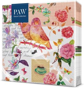 PAW - Servilletas Papel 3 Capas (33 x 33 cm) Floral Poetry