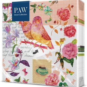 PAW - Servilletas Papel 3 Capas (33 x 33 cm) Floral Poetry