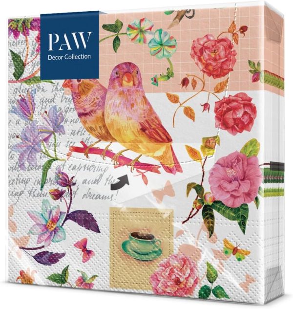 PAW - Servilletas Papel 3 Capas (33 x 33 cm) Floral Poetry PAW - Servilletas Papel 3 Capas (33 x 33 cm) Floral Poetry