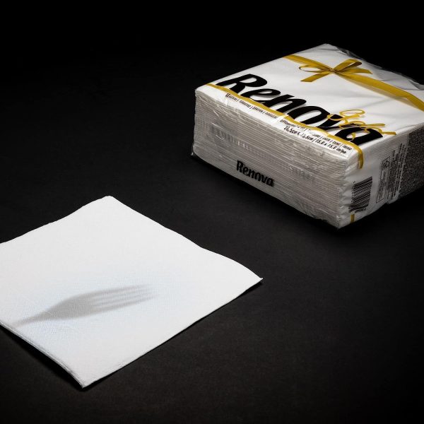Renova Servilletas de papel Gold Blancas - 40 Servilletas Tamaño Grande Renova Servilletas de papel Gold Blancas - 40 Servilletas Tamaño Grande