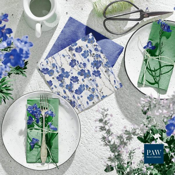 PAW - Servilletas Papel 3 Capas (33 x 33 cm) Flax Plants PAW - Servilletas Papel 3 Capas (33 x 33 cm) Flax Plants