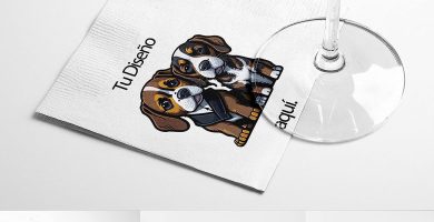 Servilletas Personalizadas 24x24 (12x12 plegada) 2 Capas, Blanca (250)