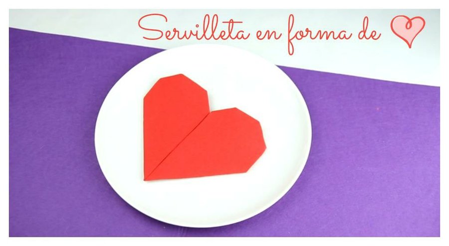 Servilletas en forma de corazón